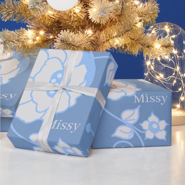 Papel De Regalo Jardín Azul (Vacaciones)
