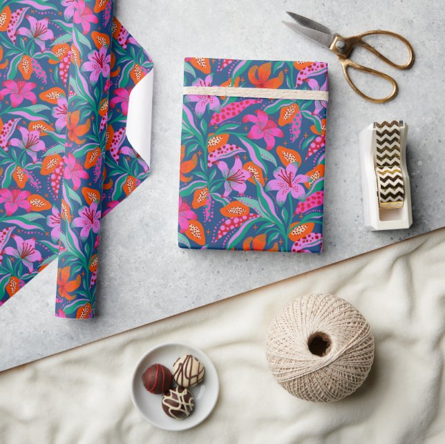 Papel De Regalo Jardín Botánico Vibrante (Artesanía)