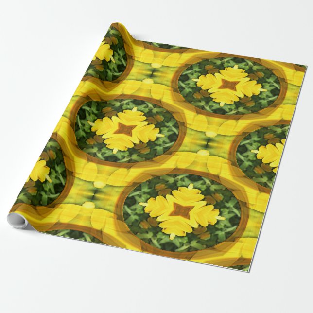 Papel De Regalo Jardín Calendula......... (Desenrollado)