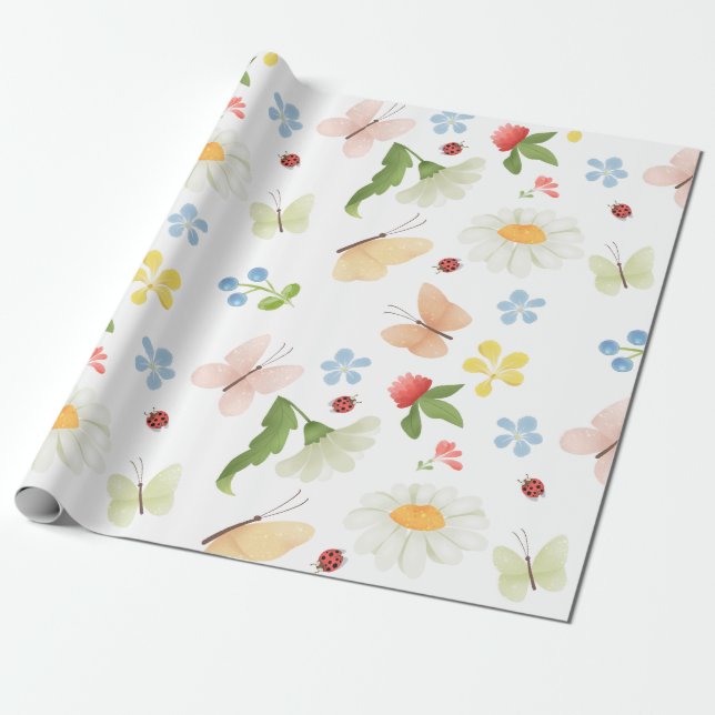 Papel De Regalo Jardín caprichoso (Desenrollado)