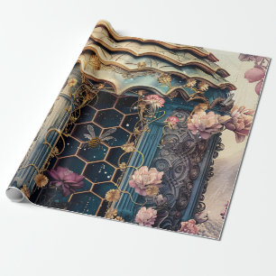Papel De Regalo Jardín de abejas encantadas fantasía (3)