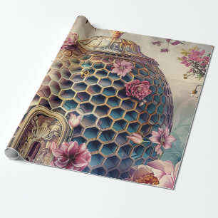 Papel De Regalo Jardín de abejas encantadas fantasía (7)