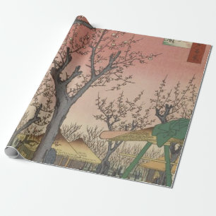 Papel De Regalo Jardín de ciruelas y flores de árbol japonés