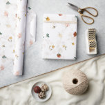 Papel De Regalo Jardín de flores chic boho<br><div class="desc">Reúne a tus invitados con este impresionante diseño de papel de regalo de jardín floral boho en estilo rústico moderno. El tema perfecto para verano y otoño. Personalízalo fácilmente con tus datos en la parte frontal y trasera para hacerlo tuyo.</div>