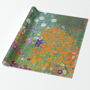 Papel De Regalo Jardín de flores de Gustav Klimt