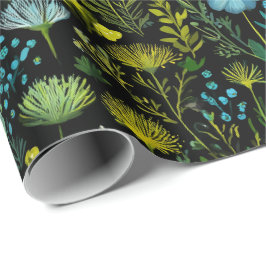 Papel De Regalo Jardín de flores de pradera de flores silvestres d