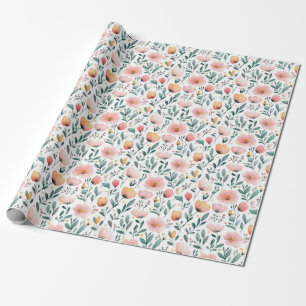 Papel de regalo Jardín de flores de primavera