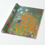 Papel De Regalo Jardín de flores por Gustav Klimt<br><div class="desc">Hermosa pintura colorida de un jardín de flores de Gustav Klimt. Las asombrosas variaciones de colores y hermosas flores encajan en muchos tipos de productos maravillosos e ideas de regalo.</div>