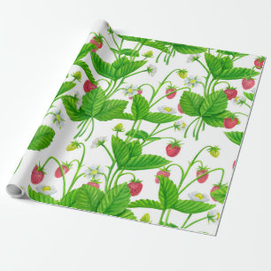 Papel De Regalo Jardín de fresa