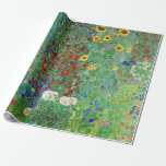 Papel De Regalo Jardín De Granjas Gustav Klimt Con Pintado De Sunf<br><div class="desc">Jardín De Granjas Gustav Klimt Con Sunflowers Vintage Art Nouveau</div>