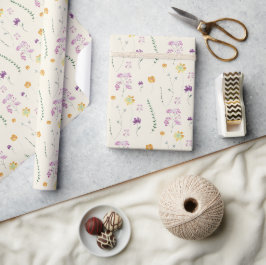 Papel De Regalo Jardín de Hadas de Flores Silvestres del País