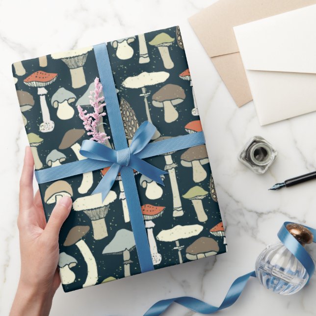 Papel De Regalo Jardín de hongos comestibles (Regalar)