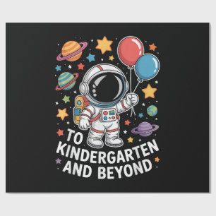 Papel De Regalo Jardín de Infancia Y Más Allá Astronauta Espacio