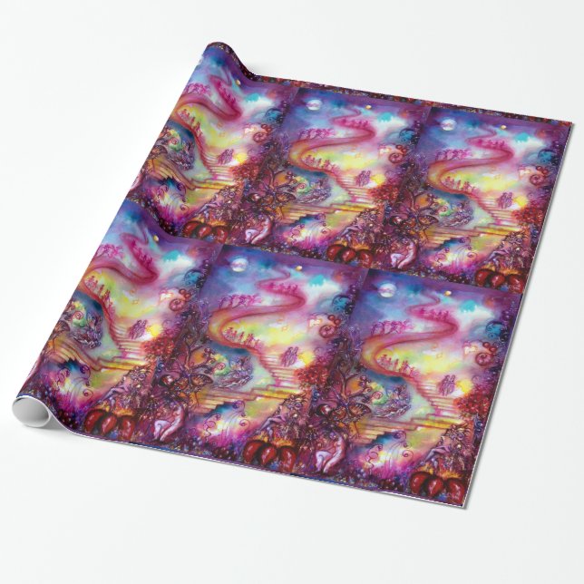 PAPEL DE REGALO JARDÍN DE LAS SOMBRAS PERDIDAS / ESCALONES MÍSTICA (Desenrollado)