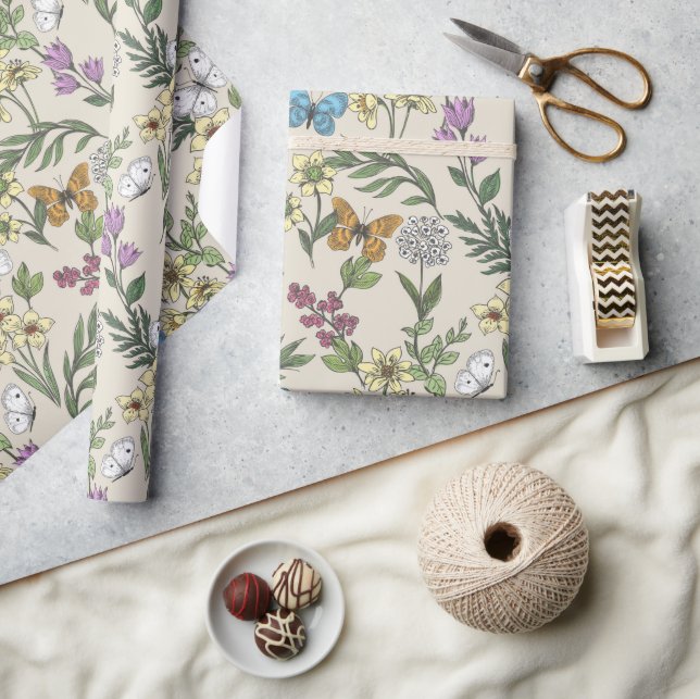 Papel De Regalo Jardín de Mariposas (Artesanía)
