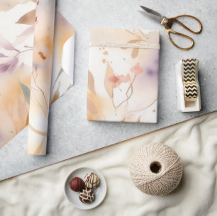 Papel De Regalo Jardín de primavera floral acuarela boho