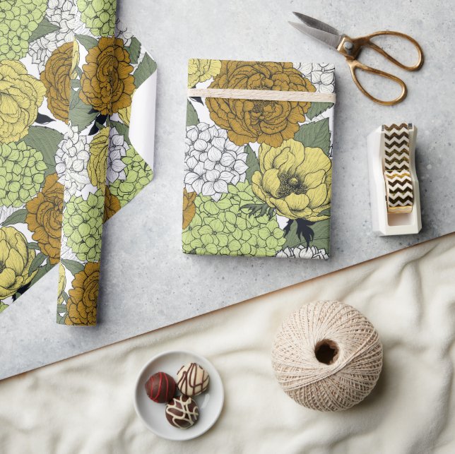 Papel De Regalo Jardín de primavera tardía 2 (Artesanía)