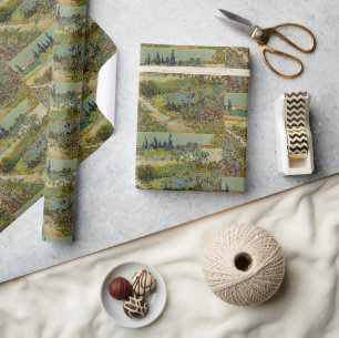 Papel De Regalo Jardín de Van Gogh en Arles Floral Impresionista