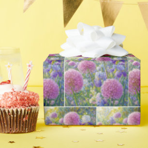 Papel De Regalo Jardín de Verano de Allium y Iris