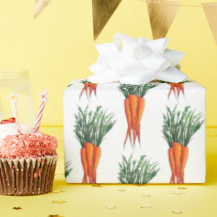 Papel De Regalo Jardín de verduras de Naranja de zanjas