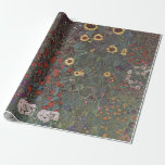 Papel De Regalo Jardín del campo con girasoles por Gustav Klimt<br><div class="desc">Gustav Klimt - Artista Art Nouveau</div>