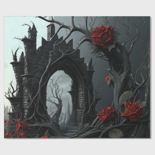 Papel De Regalo Jardín del Rosa del Cementerio Gótico