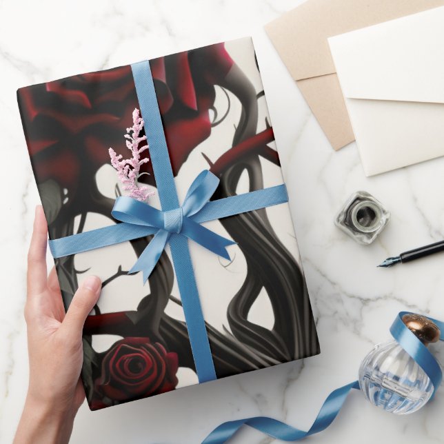 Papel De Regalo Jardín del Rosa del Cementerio Gótico (Regalar)