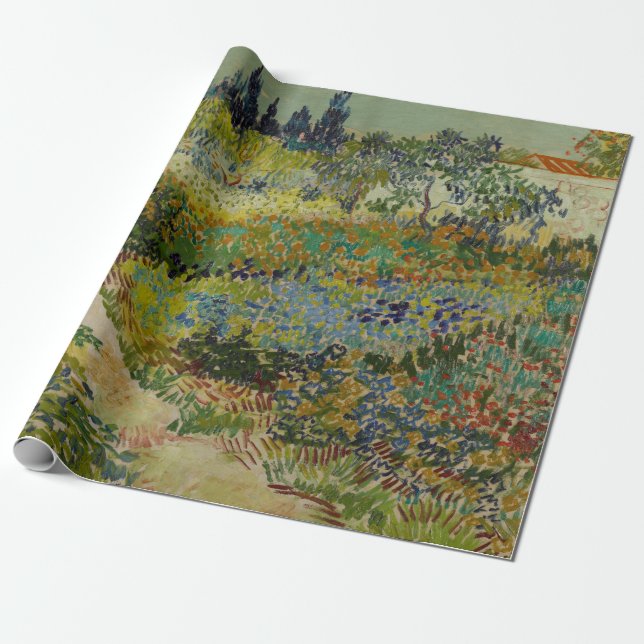 Papel De Regalo Jardín en Arles por Vincent Van Gogh (Desenrollado)