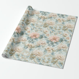 Papel De Regalo Jardín Floral Pastel Regencia