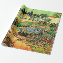 Jardín florido con camino de Vincent van Gogh.
