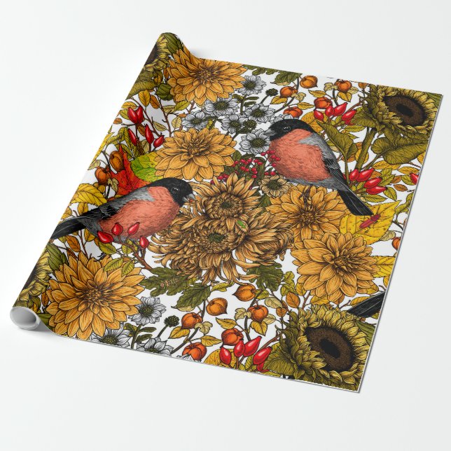 Papel De Regalo Jardín otoñal 1 (Desenrollado)