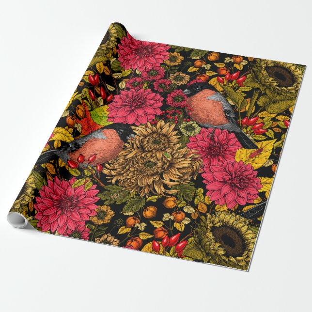 Papel De Regalo Jardín otoñal 2 (Desenrollado)