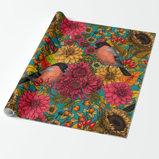 Papel De Regalo Jardín otoñal 3 (Desenrollado)