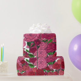Papel De Regalo Jardín Rosa