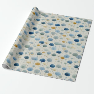 Papel De Regalo Jardín Sereno Floral Patrón de Lluvia (2)