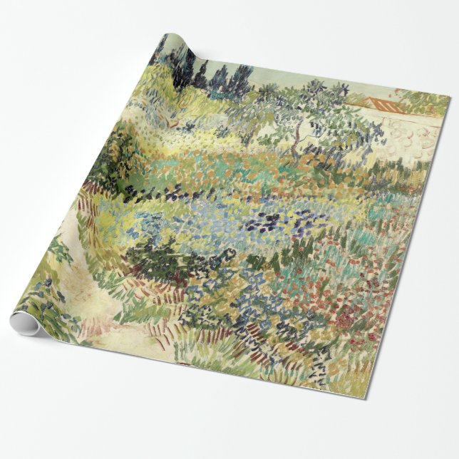 Papel De Regalo Jardín Vincent Van Gogh en Arles (Desenrollado)