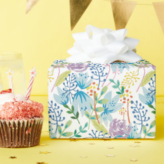 Papel De Regalo Jardín violento rosado