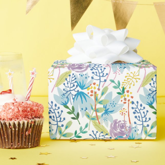 Papel De Regalo Jardín violento rosado (Fiesta de cumpleaños )
