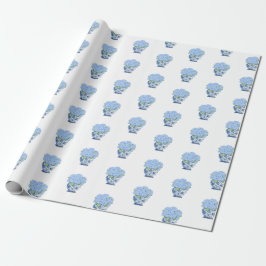 Papel De Regalo Jarrón azul y blanco de Chinoiserie envolviendo Ho