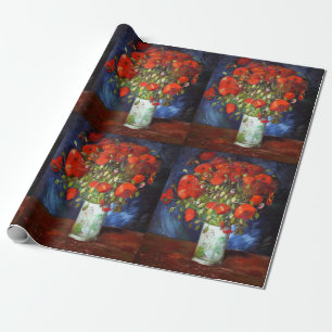 Papel De Regalo Jarrón con amapolas rojas arte fino de Vincent Van