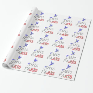 Papel De Regalo Je Suis Paris I Love Paris Texto Art Imprimir