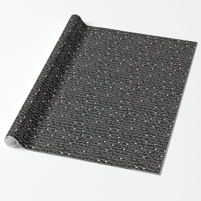 Papel De Regalo Je t'aime (Desenrollado)
