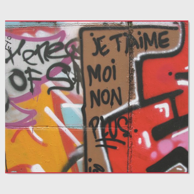 Papel De Regalo Je t'aime moi non plus - Yo tampoco te amo (Superficie plana)