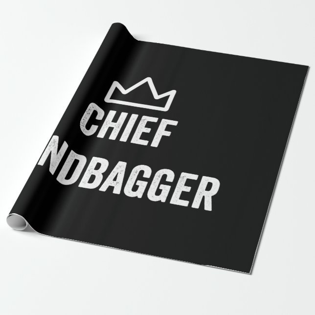 Papel De Regalo Jefe Sandbagger Golf Meme Bjj Chess Sandbag (Desenrollado)