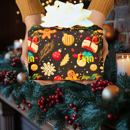 Papel De Regalo Jengibre Personalizado y Adornos Navidad
