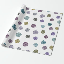 Papel De Regalo Jennifer Gran acuarela Dots azul verde púrpura