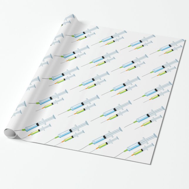 Papel De Regalo Jeringuilla médica (Desenrollado)