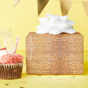 Papel De Regalo Jeroglífico Antiguo Egipto Idioma Texto Grabado