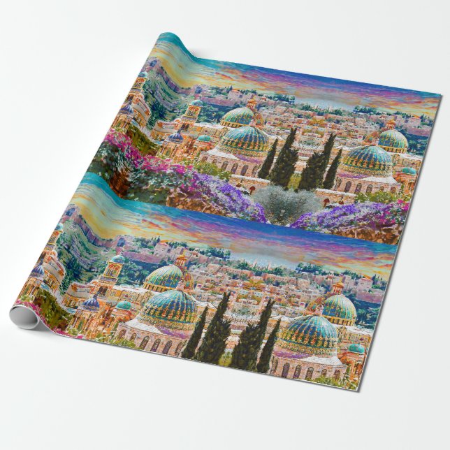 Papel De Regalo Jerusalén, la Ciudad Santa (Desenrollado)