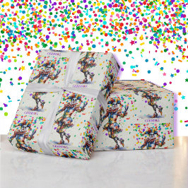 Papel De Regalo Jester Añadir Carnaval de Texto o Mardi Gras